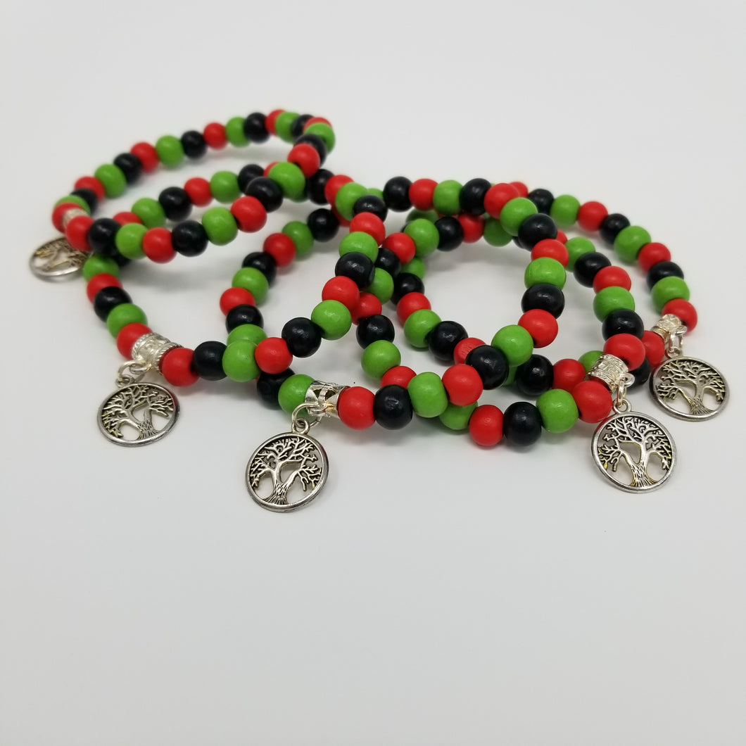 Tree of Life Red Black & Green