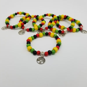 Tree of Life Red Black Green & Yellow