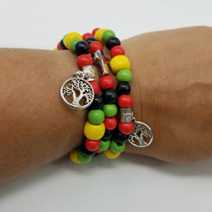 Tree of Life Red Black Green & Yellow